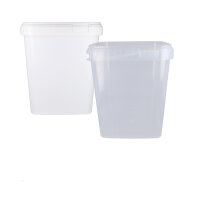 Bucket with plastic handle, PP, square, 10.8 liters,...