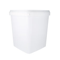 Bucket with plastic handle, PP, square, 10.8 liters,...