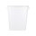 Bucket with plastic handle, PP, square, 10.8 liters, food-safe White