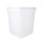 Bucket with plastic handle, PP, square, 10.8 liters, food-safe White