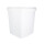 Bucket with plastic handle, PP, square, 10.8 liters, food-safe White