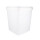 Bucket with plastic handle, PP, square, 10.8 liters, food-safe White