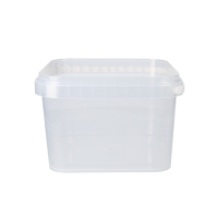 Eimer Eckig 3 Liter Lebensmittelecht Transparent