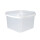 Bucket with plastic handle, PP, square, 3.5 liters, food-safe Transparent