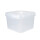 Bucket with plastic handle, PP, square, 3.5 liters, food-safe Transparent