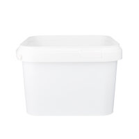 Bucket with plastic handle, PP, square, 3.5 liters,...