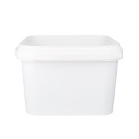 Bucket with plastic handle, PP, square, 3.5 liters,...