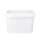 Bucket with plastic handle, PP, square, 3.5 liters, food-safe White