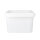 Bucket with plastic handle, PP, square, 3.5 liters, food-safe White