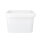 Bucket with plastic handle, PP, square, 3.5 liters, food-safe White