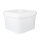 Bucket with plastic handle, PP, square, 3.5 liters, food-safe White