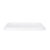 Plastic lid for 3.5 liter bucket, PP, square, food safe, White