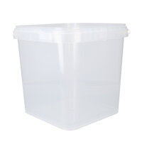 Bucket with plastic handle, PP, square, 5.4 liters,...