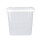 Bucket with plastic handle, PP, square, 5.4 liters, food-safe Transparent