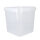 Bucket with plastic handle, PP, square, 5.4 liters, food-safe Transparent