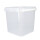 Bucket with plastic handle, PP, square, 5.4 liters, food-safe Transparent