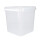 Bucket with plastic handle, PP, square, 5.4 liters, food-safe Transparent