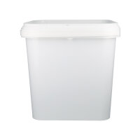 Bucket with plastic handle, PP, square, 5.4 liters,...