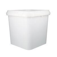 Bucket with plastic handle, PP, square, 5.4 liters,...