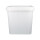 Bucket with plastic handle, PP, square, 5.4 liters, food-safe White