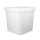 Bucket with plastic handle, PP, square, 5.4 liters, food-safe White