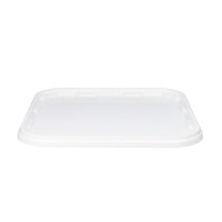 Plastic lid for 5.4 liter bucket, PP, square, food safe, White