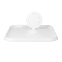 Plastic lid for 3.5 liter bucket, PP, square Food-safe White - Dispenser lid