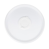 Plastic lid for 5.42 liter bucket, PP, round, food-safe Dispenser lid White