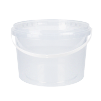 Eimer rund 2 Liter rund transparent lebensmittelecht...
