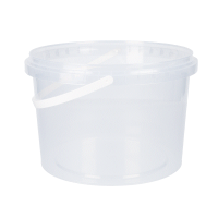 Eimer rund 2 Liter rund transparent lebensmittelecht...