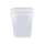 Plastic bucket with lid, PP, square, 10. 8 liters, food safe Transparent