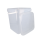 Plastic bucket with lid, PP, square, 10. 8 liters, food safe Transparent