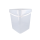 Plastic bucket with lid, PP, square, 10. 8 liters, food safe Transparent