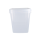 Plastic bucket with lid, PP, square, 10. 8 liters, food safe Transparent