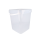 Plastic bucket with lid, PP, square, 10. 8 liters, food safe Transparent