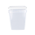 Plastic bucket with lid, PP, square, 10. 8 liters, food safe Transparent
