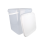 Plastic bucket with lid, PP, square, 10. 8 liters, food safe Transparent