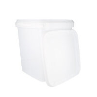 Plastic bucket with lid, PP, square, 10. 8 liters, food...