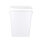 Plastic bucket with lid, PP, square, 10. 8 liters, food safe White