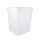 Plastic bucket with lid, PP, square, 10. 8 liters, food safe White