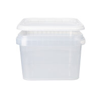 Plastic bucket with lid, PP, square, 3.5 liters,...