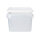 Plastic bucket with lid, PP, square, 3.5 liters, food-safe Transparent