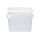 Plastic bucket with lid, PP, square, 3.5 liters, food-safe Transparent