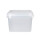 Plastic bucket with lid, PP, square, 3.5 liters, food-safe Transparent