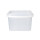 Plastic bucket with lid, PP, square, 3.5 liters, food-safe Transparent