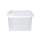 Plastic bucket with lid, PP, square, 3.5 liters, food-safe Transparent