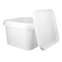 Plastic bucket with lid, PP, square, 3.5 liters,...