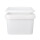 Plastic bucket with lid, PP, square, 3.5 liters, food-safe White