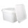 Plastic bucket with lid, PP, square, 3.5 liters, food-safe White