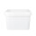 Plastic bucket with lid, PP, square, 3.5 liters, food-safe White